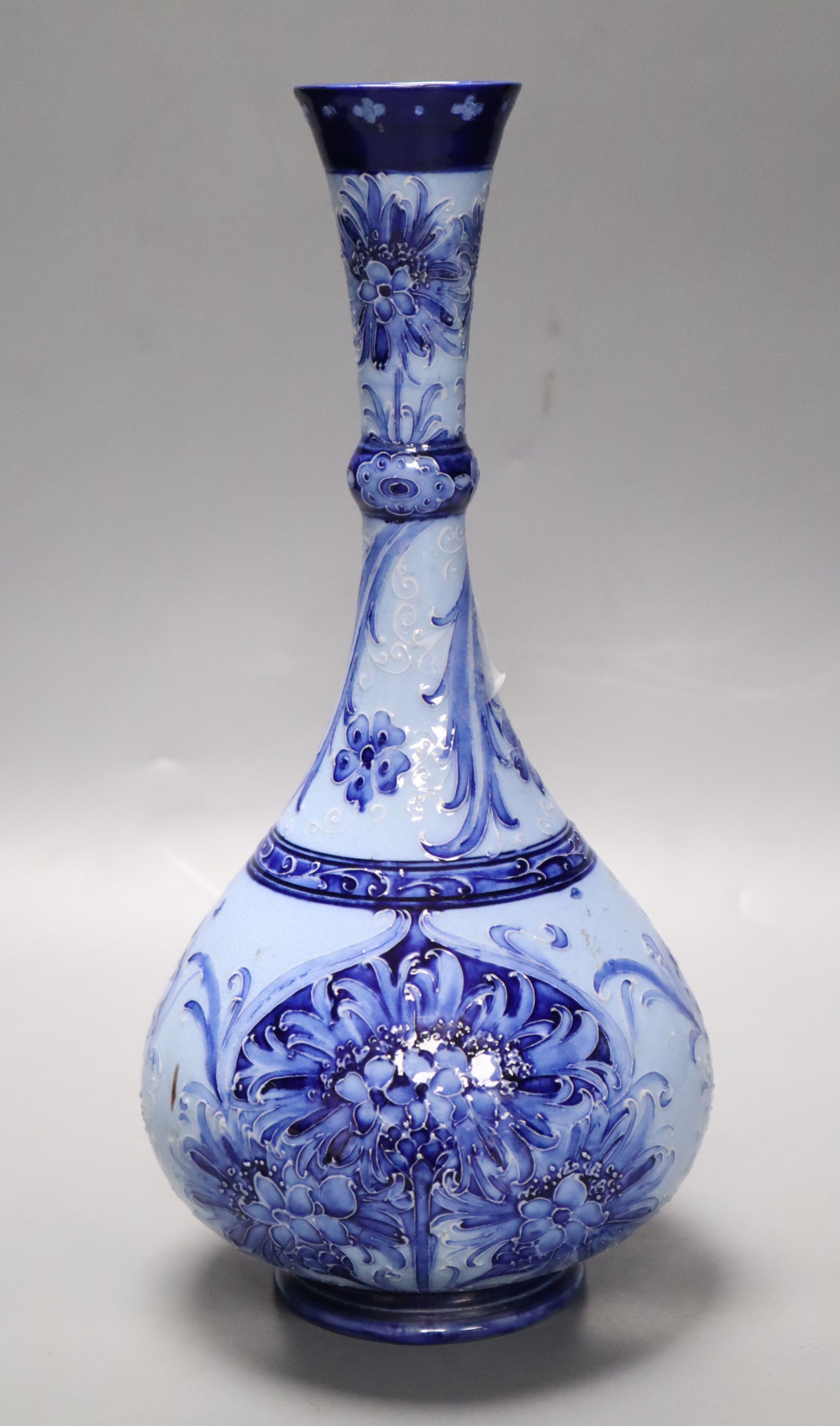 A Moorcroft Macintyre Florian ware bottle vase, height 27cm